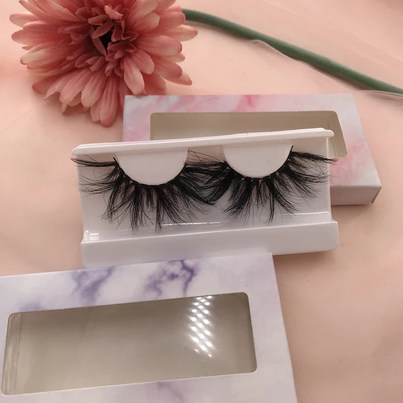 False wispy lashes fluffy full strip mink lashes3d lashes wholesale 5d 25mm mink eyelash