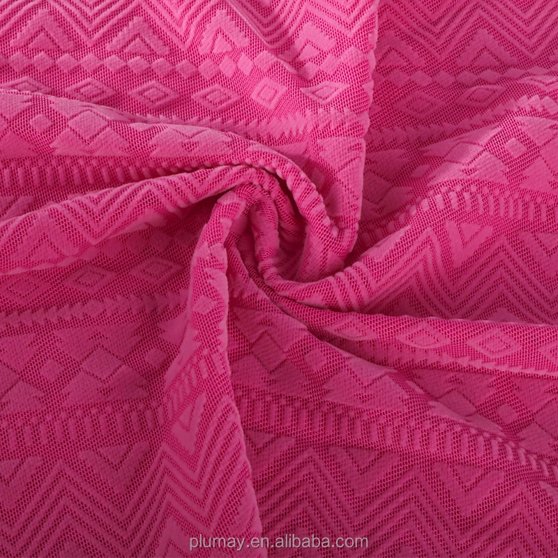 Polyester and spandex mesh  flocking fabric for clothing textile custom elastic fashion  stretch underwear