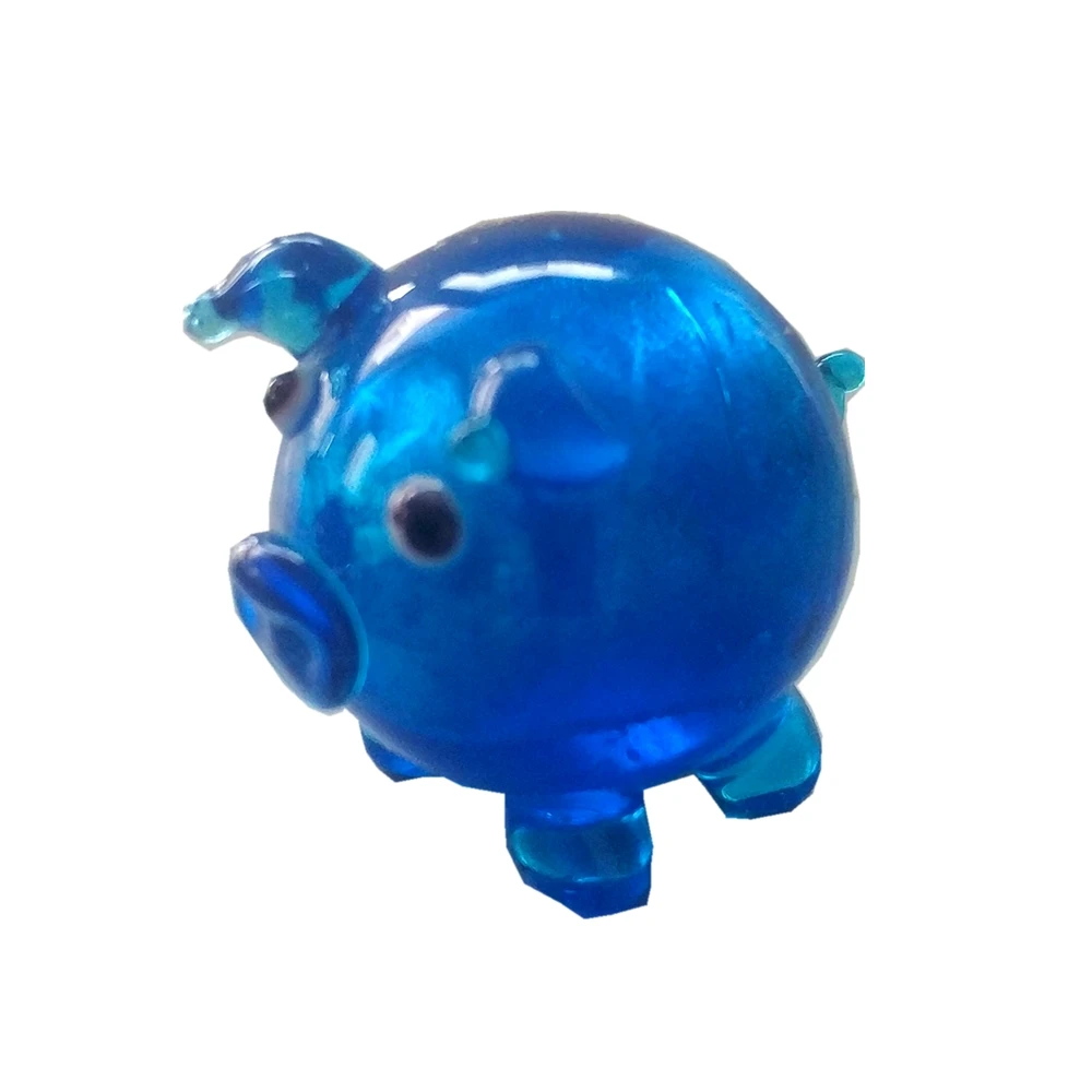Cute glass pig murano glass animal toy