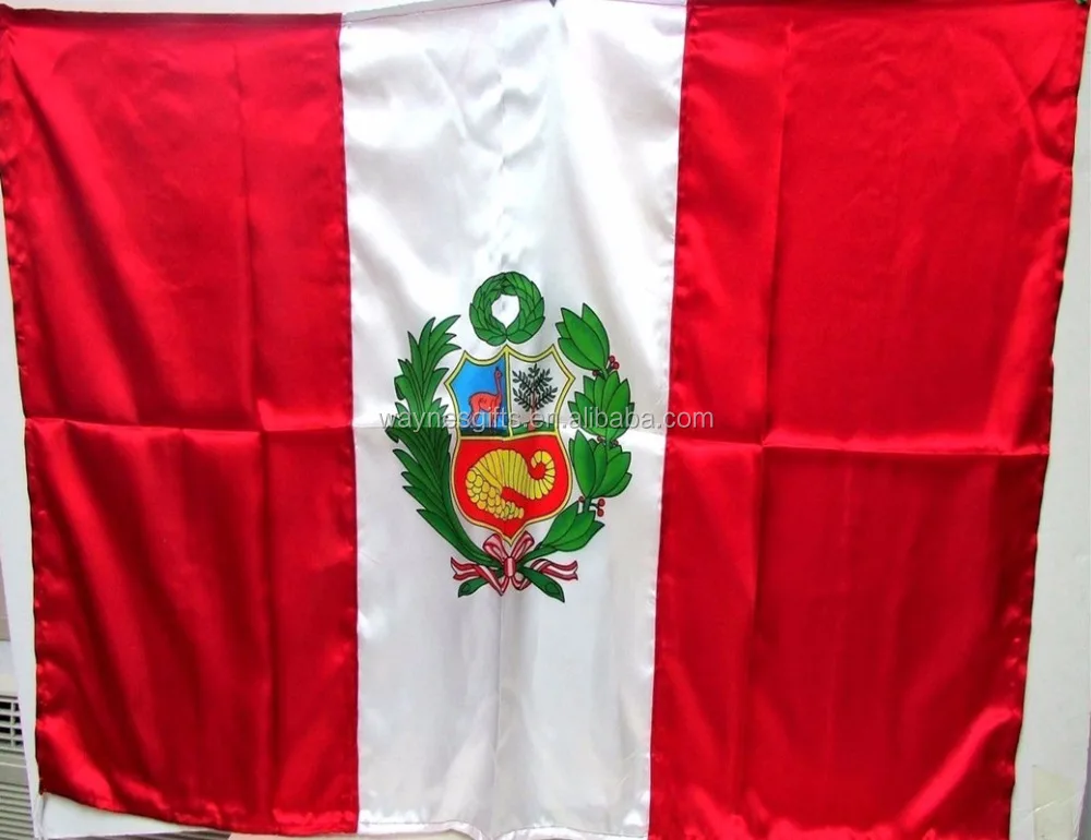 Пользовательский Peru 30*45 см 12*18 дюймов полиэстер напечатанный 100% полиэстер флаг автомобиля