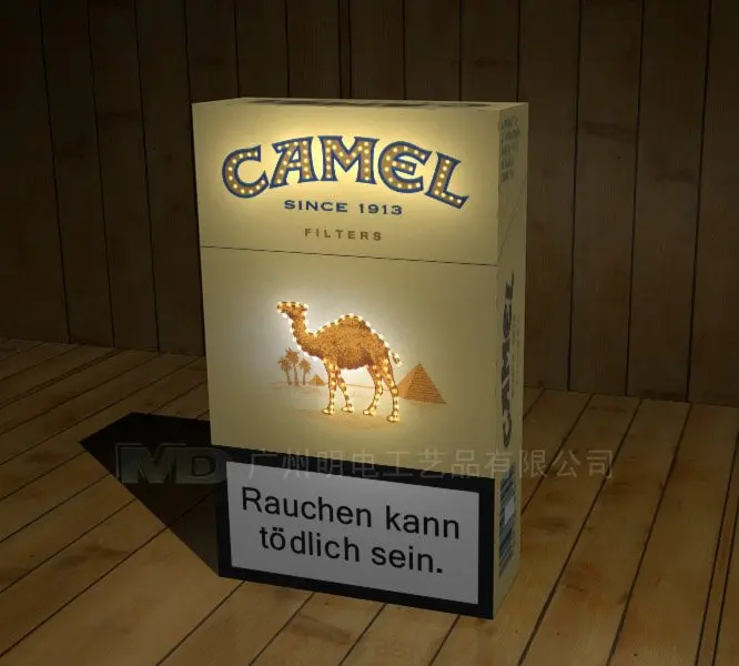 Волоконно-оптический сигаретный дисплей, сигаретный футляр с подсветкой верблюда, волоконно-оптический сигаретный дисплей