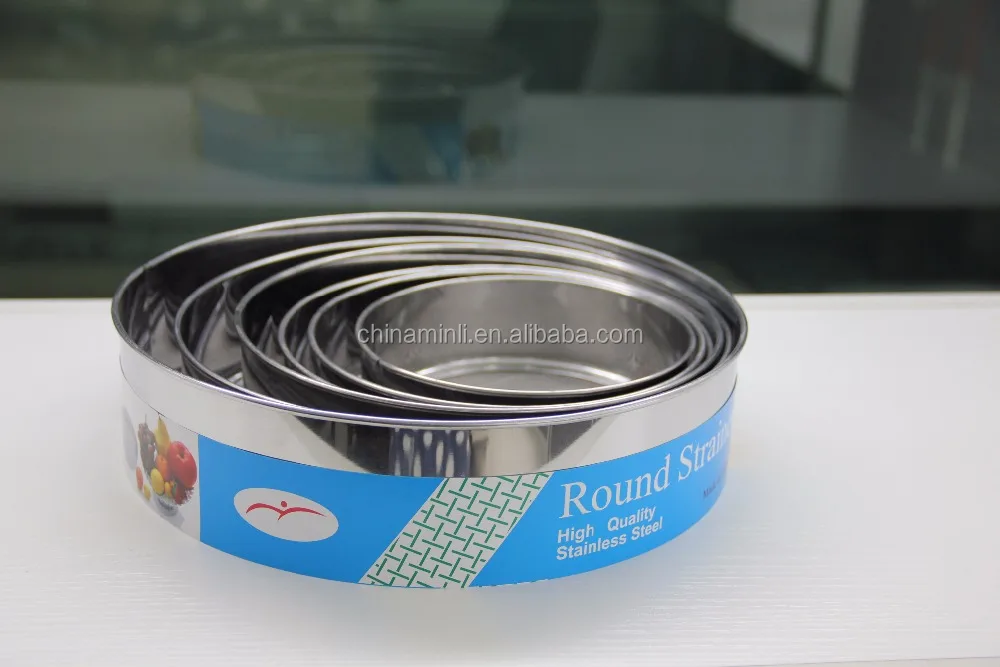 
6 Pcs Flour Sieve Kitchen Sifter Fine Mesh Strainer Stainless Steel Round Strainer Set for Baking Straining Powdering 
