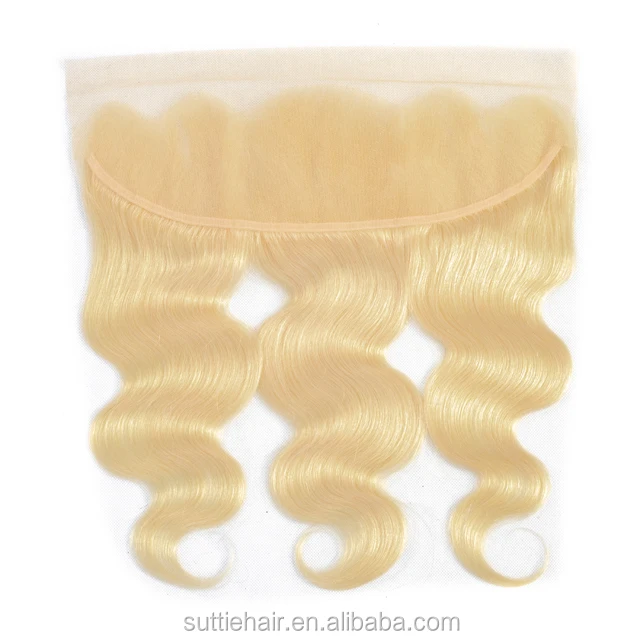 Brazilian 613 virgin Hair Weave Bundles 613# Platinum Blonde body wave Remy Human Hair 3 Bundles With frontal