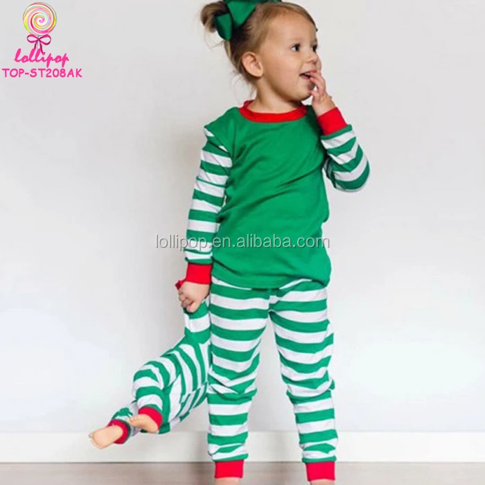Wholesales Solid Top And Heather Grey Stripes Pant and T shirt 2 Piece Set Cute American Girl Boy 18 Inch Doll Pajamas