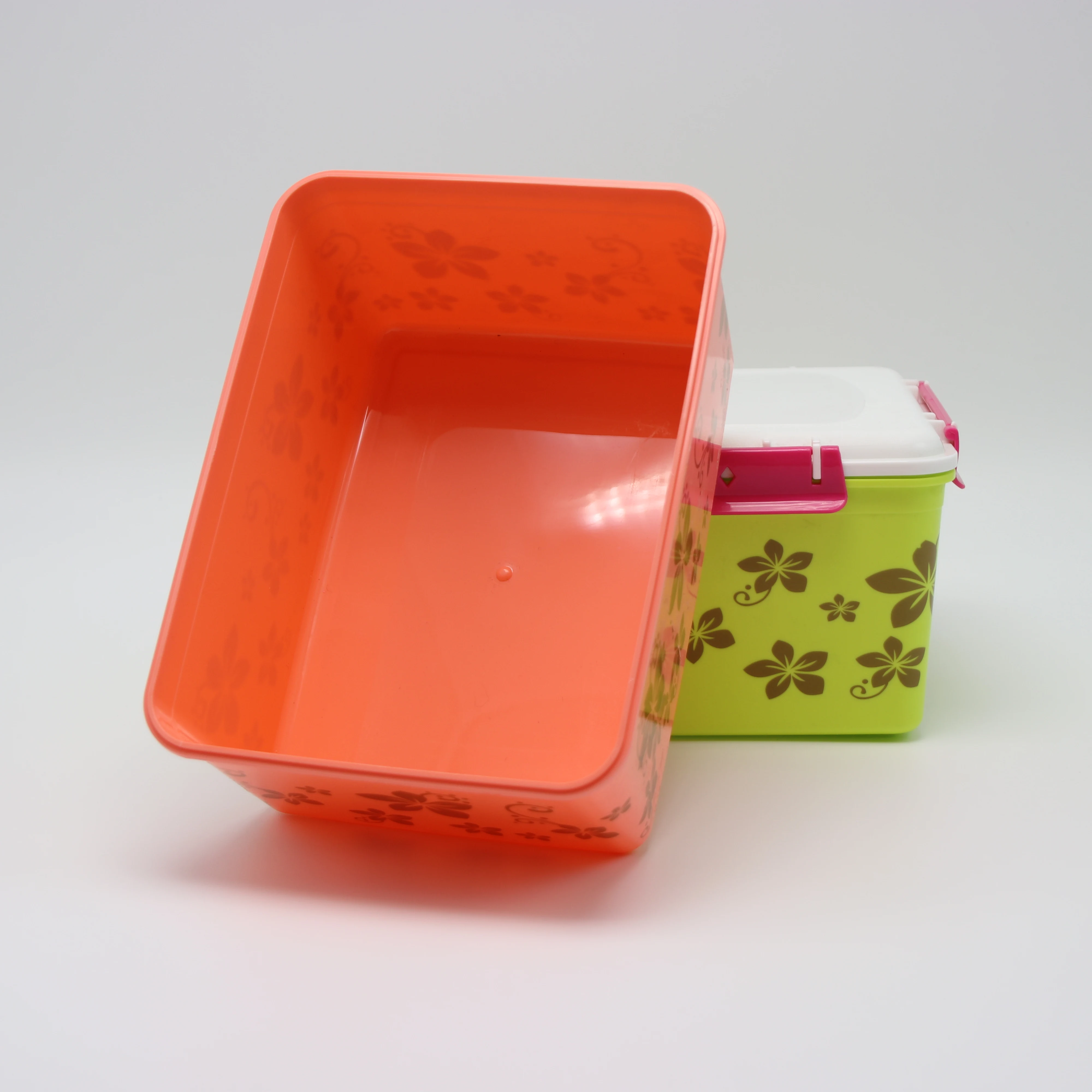Wholesale picnic hermetic plastic food container rectangular with lid