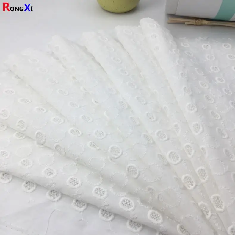 RXF0609 Brand New 100%  swiss voile lace Cotton Embroidered Fabric
