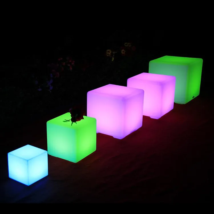 
LED Lounge Tisch remote control wireless rechargeable battery mood light rgb led cube 