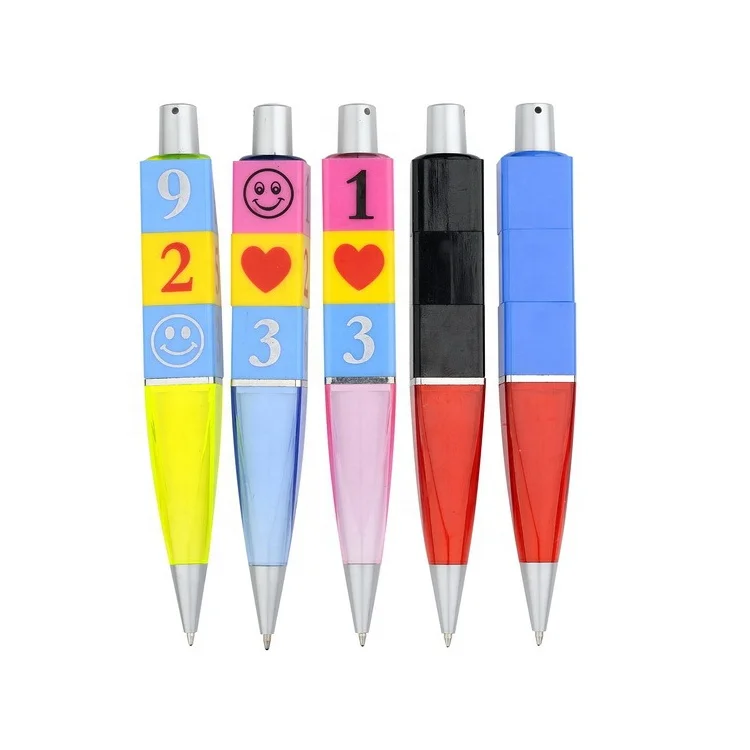 Promotion novelty magic cube ball pen puzzle game pen