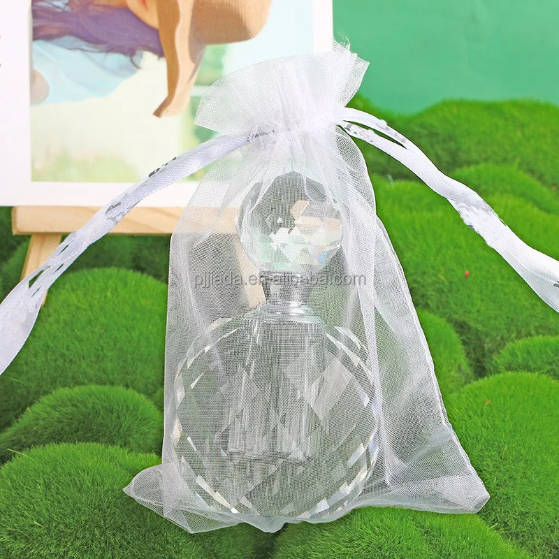 6ml Clear Prism Round Luxury Refillable Women Parfum Vintage Empty K9 Crystal Cut Glass perfume Bottle