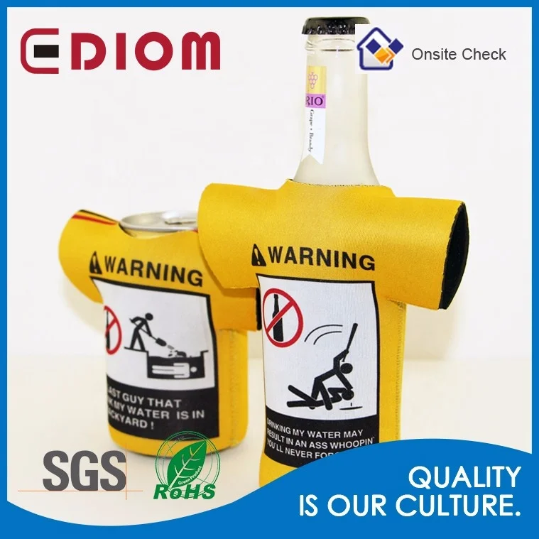 Custom Insulated Neoprene Jersey Beer Bottle Cooler Can Coolie