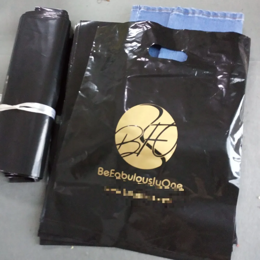 Wholesale plastic die cut handle shopping bag,good quality plastic shopping bags for sales
