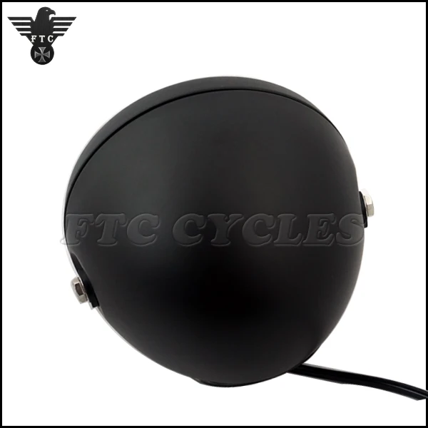 
Universal 6 1/2" Vintage Halogen Motorcycle Headlight with Mesh for Honda Custom Bike 