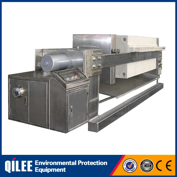 sludge dewatering plate and frame filter press