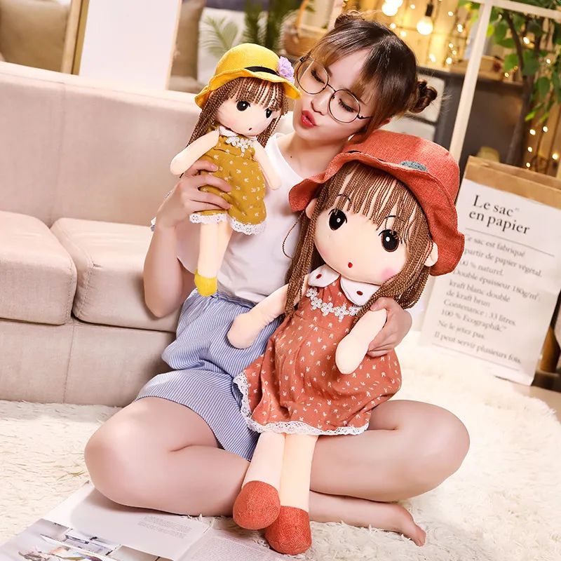 Милая плюшевая нарядная кукла для девочки, мягкая набивная мягкая плюшевая набивная кукла для девочки, игрушка в подарок