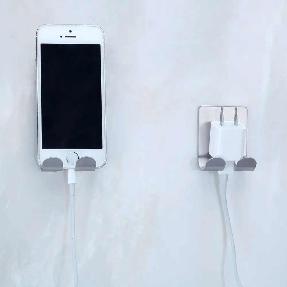 
HONVEY Trade Assurance 304 Stainless Steel Shaver Holder Adhesive Wall Towel Robe Hook 