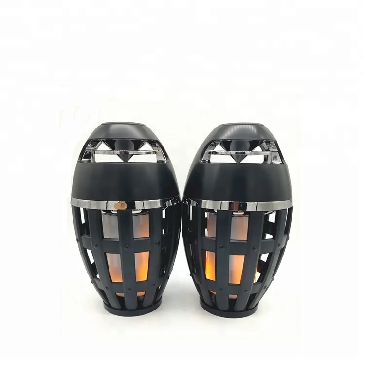 Alibaba best Sellers LED Flame Table Lamp Outdoor Portable BT Speaker &Torch Atmosphere Light