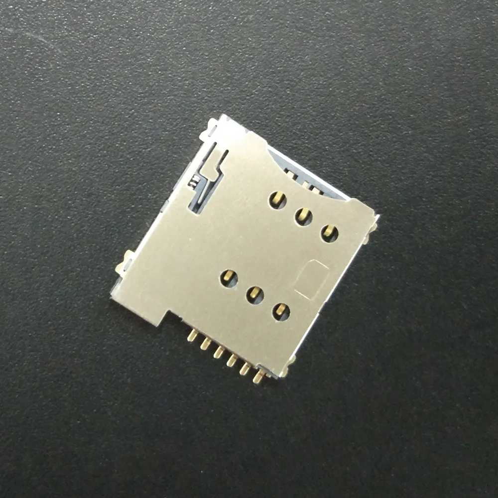 High quality 6pin 1.35H precision pcb push push PCB board micro sim card connector