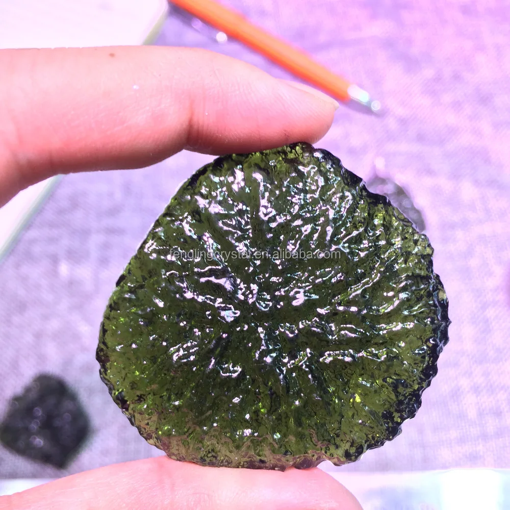 Wholesale Imitate Moldavite Rough Stones For Pendant Decoration