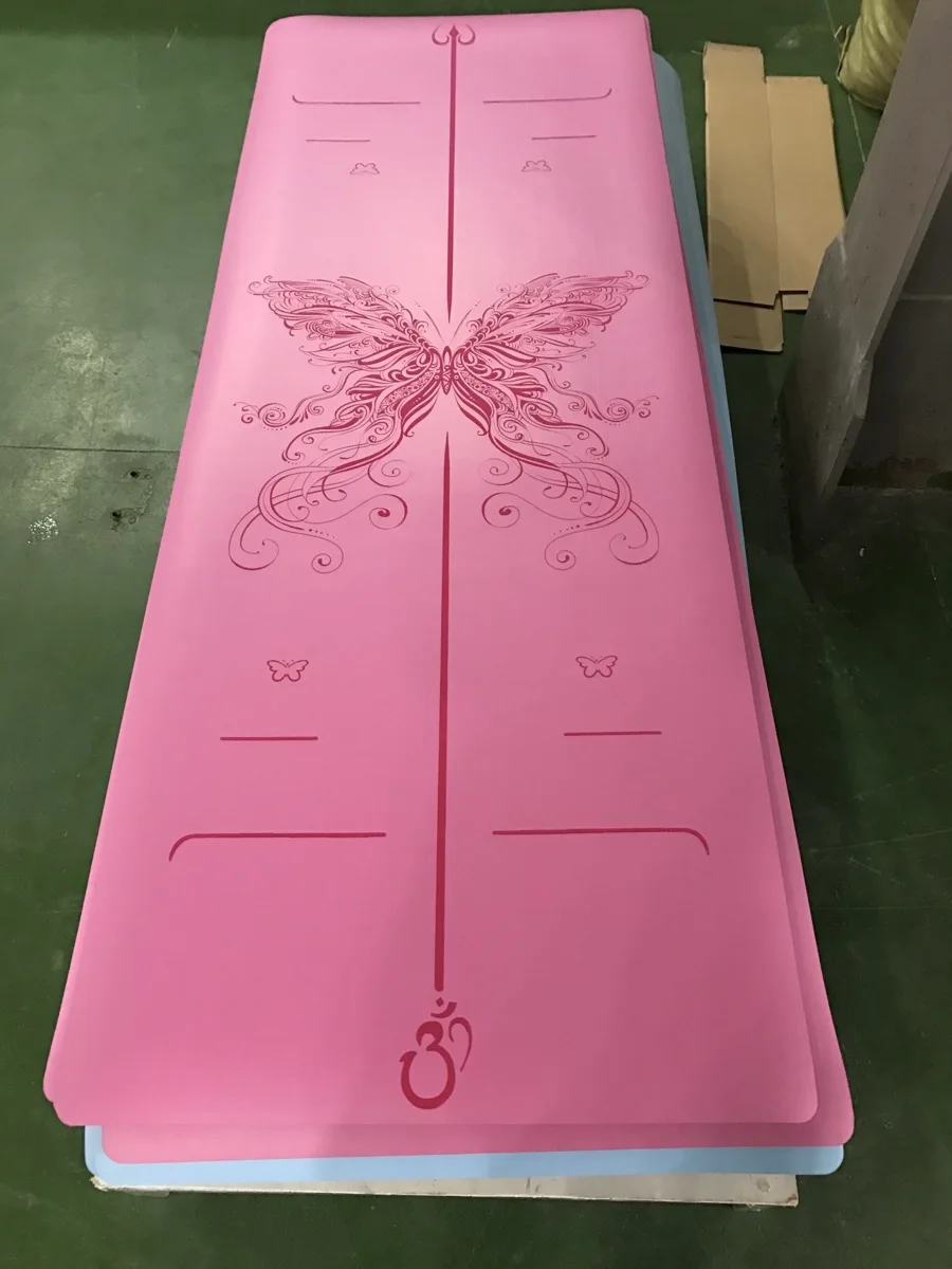 Резиновый коврик для йоги из ПУ экологически чистый полиуретановый нетоксичный черный Коврик для йоги из натуральной кожи