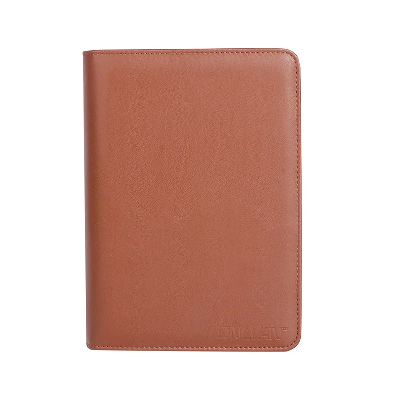 Zippered Leather Professional Business Men Portfolio 6 Ring Binder organizer