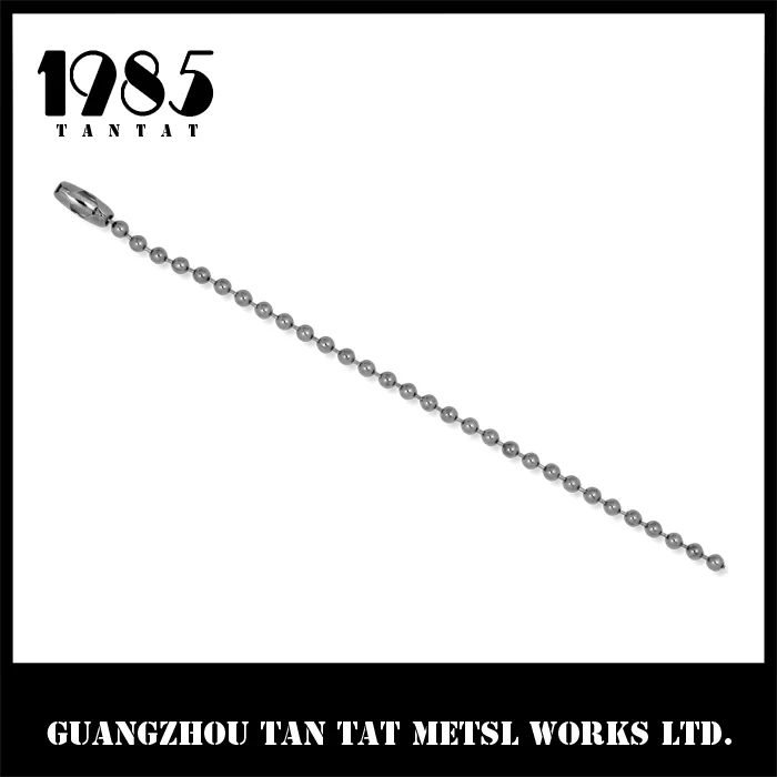 small Ball Chain For Hangtag Stainless Steel Ball Chain Sliver Color Lock End