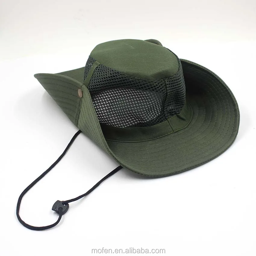 Outdoor green climbing fishing camouflage rush bucket hat fisherman hat jungle round hat