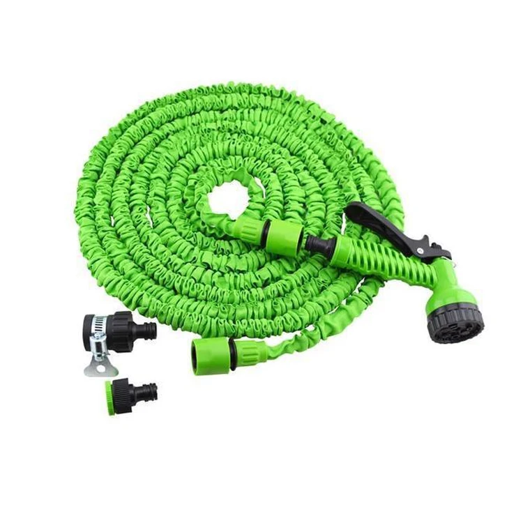 Expandable Garden Hose Gift Card Holder Plastic Quick Connector Water Hose ABS Plastic Flexible Rubber Opp Bag Blue 1 Pc