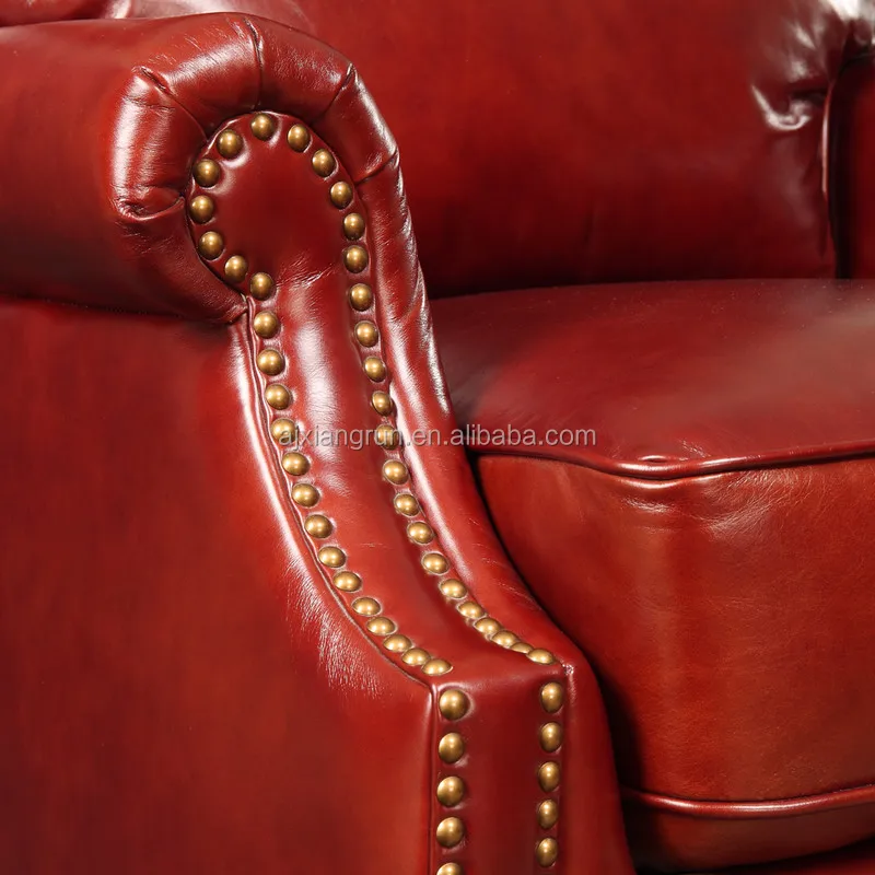 New Classical American Living Room Leather Tiger Chair Soft Comfortable Leisure Sofa