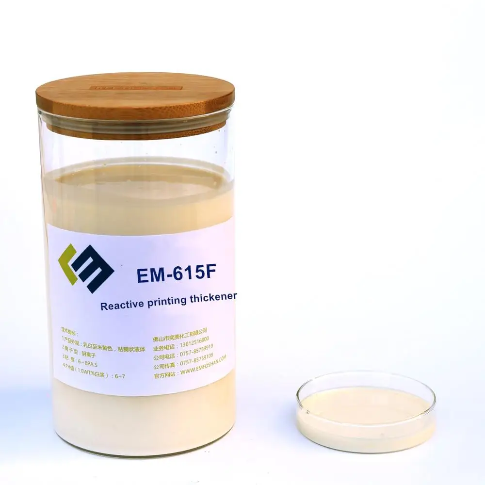 Textile printing acrylic polymer emulsion synthetic thickener