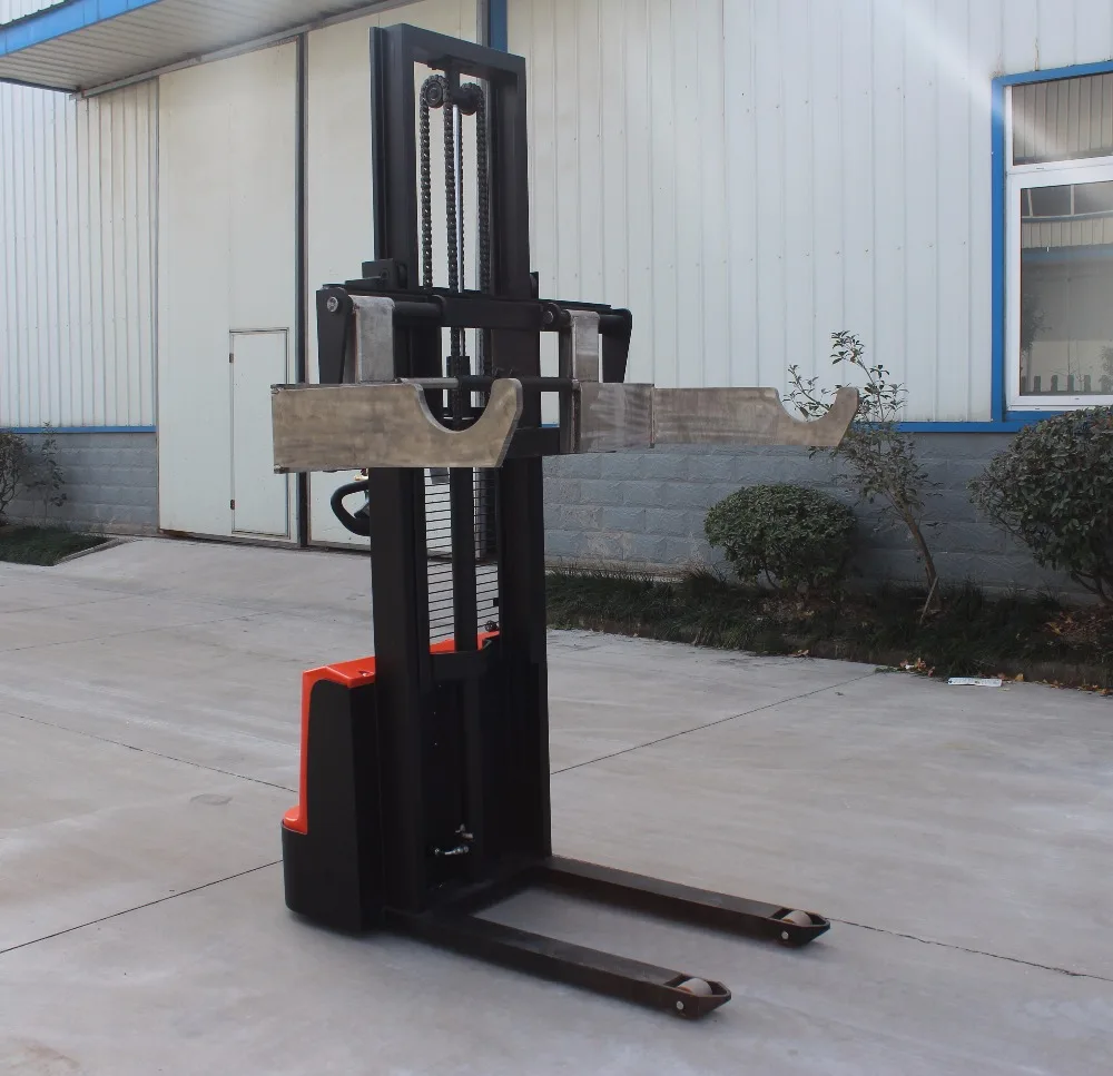 
Paper roll forklift 1000 kg 1500 Kg 3000 mm electric pallet stacker 