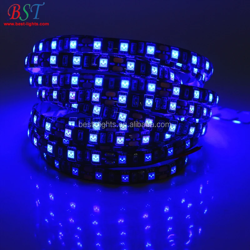 BLACK PCB BOARD 5050 LED STRIP RGB DC 12V 5M 60LED/M 300 LEDS SMD IP65 WATERPROOF FLEXIBLE LIGHT STRIPS