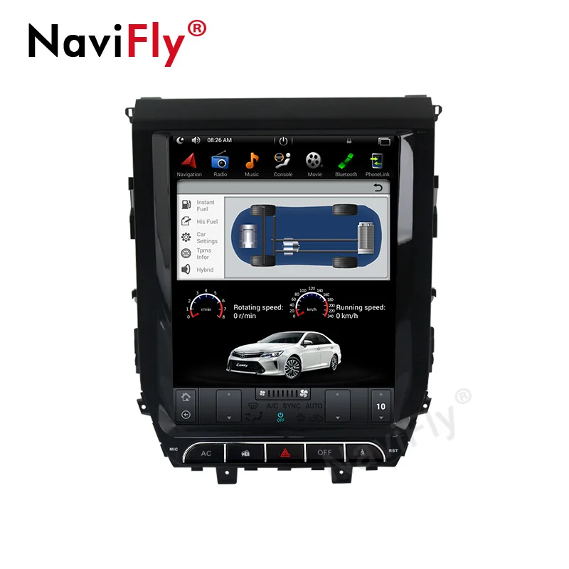 NaviFly 12 1 'четырехъядерный 2G + 32GROM Tesla Vertic Android 7.1.2 автомобильный радиоплеер gps для TOYOTA LAND CRUISER LC200 2016