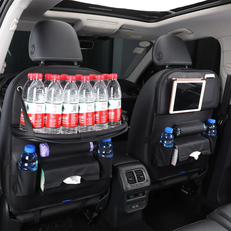 
Hot Sale Car Back Seat Organizer Leather Material Trial Pocket 