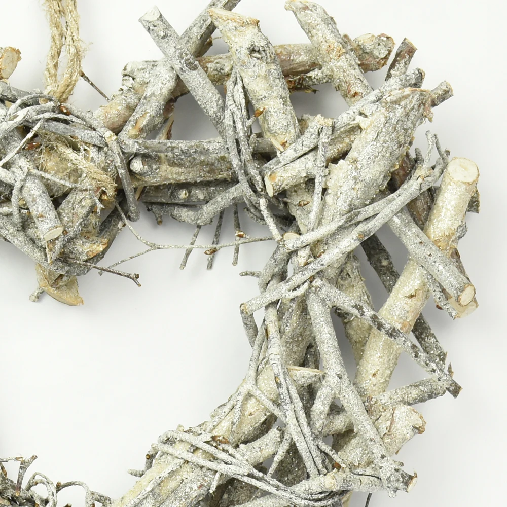 natural twigs and weaving hanging wreath, Christmas wreath, wooden door wreath