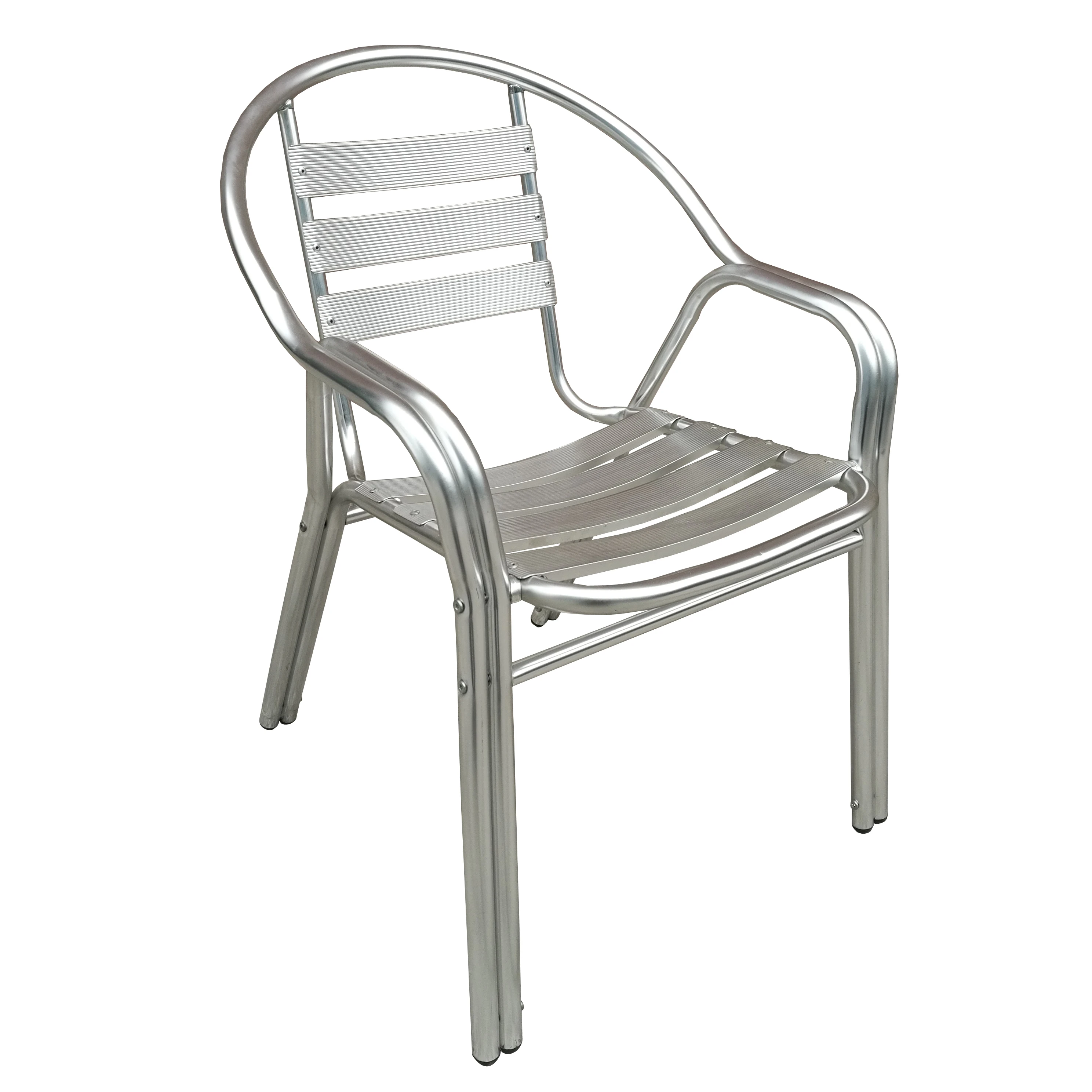 aluminum doublue tube commercial outdoor garden patio cafe chair