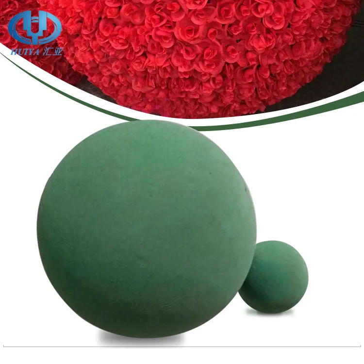 15-50cm green wet floral foam round sphere balls for floral arrangement