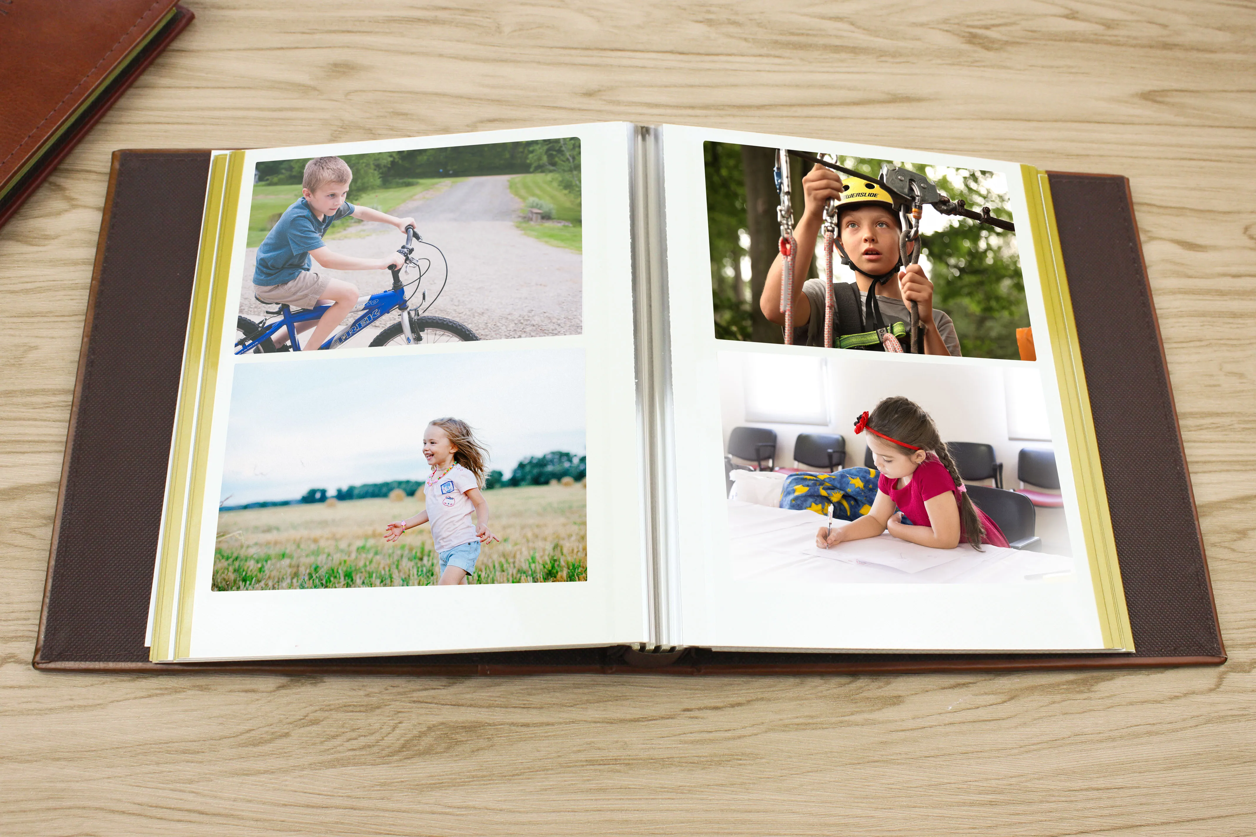 Self adhesive sheet 4x6 photo album 220*240mm dry mount stick 6x8 album leather cover 40 pages photo book albums