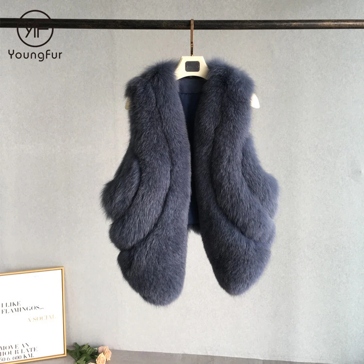 Лидер продаж 2018, жилет из натурального Лисьего меха, жилет из натурального меха