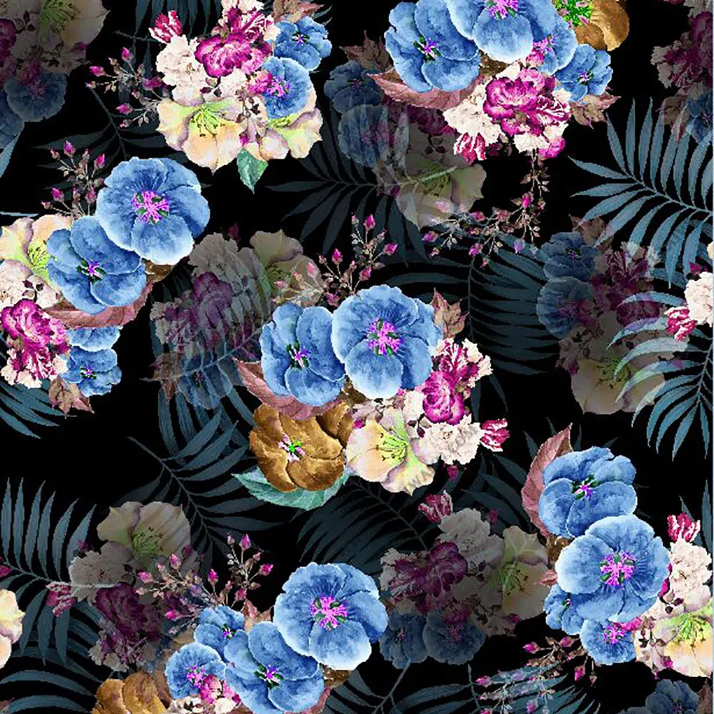 
 Ткань из натурального шелка, атласная ткань с цифровой печатью для пижамы  