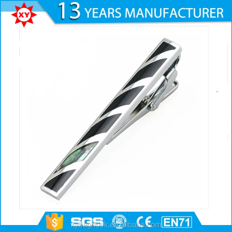 top design black and white men tie clip for cloth