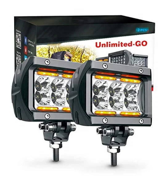 Mictuning K1 18W led свет стручки свет-4 дюйма с янтарем маркер атмосферу дальнего света для jeep SUV ATV грузовик пикап