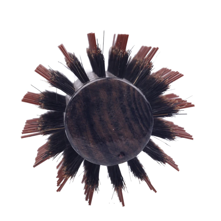 EUREKA 28034-55PA-B Salon Engraved Wooden Bristle Round Hair Brush UV Painting Surface Barrel Detangle Brush