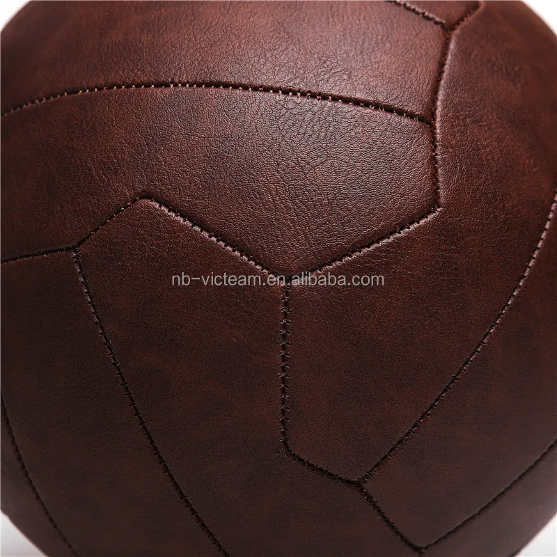 Promotional Brown Antique Leather Retro Soccer Ball Wholesale,Old Fashion Vintage Souvenir Football