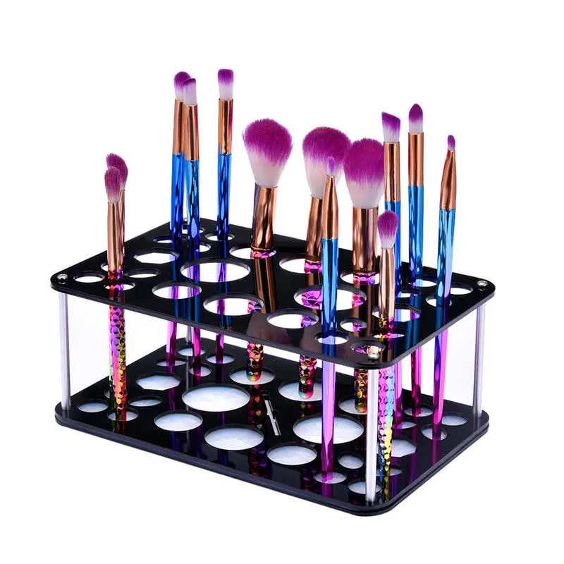 26 Slots Acrylic Beauty Makeup Brush Dry Stand Holder Display Rack Storage Organiser