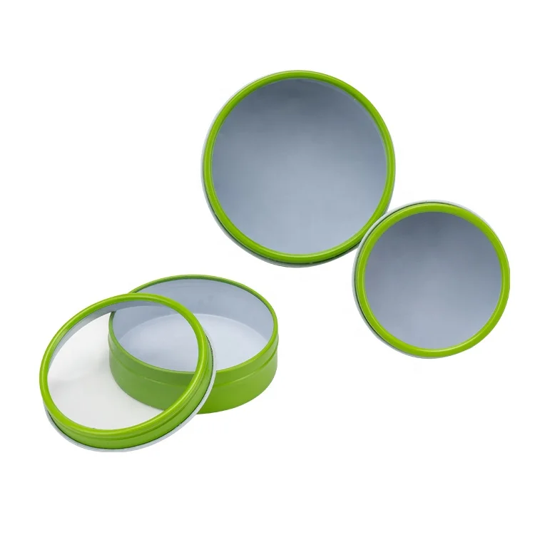 Tinplate Material Transparent Window Tin Can Stretch Small Round Candy Gift Cans with Clear Lid Storage Packaging Metal Tin Box