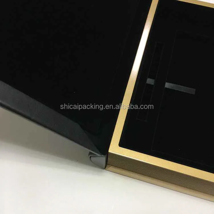 
China Supplier Luxury Book Shaped Black Leather Jewelry Box For Gift 