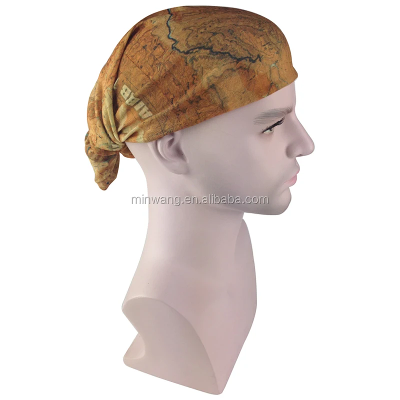 
OEM Map Style Multifunctional Tube Scarf Bandana 