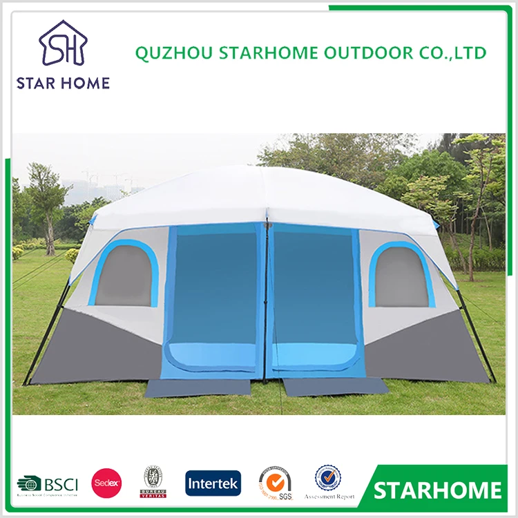 cheap 8 -12 people large luxury camping double layer 4 season waterproof cabin outdoor tent