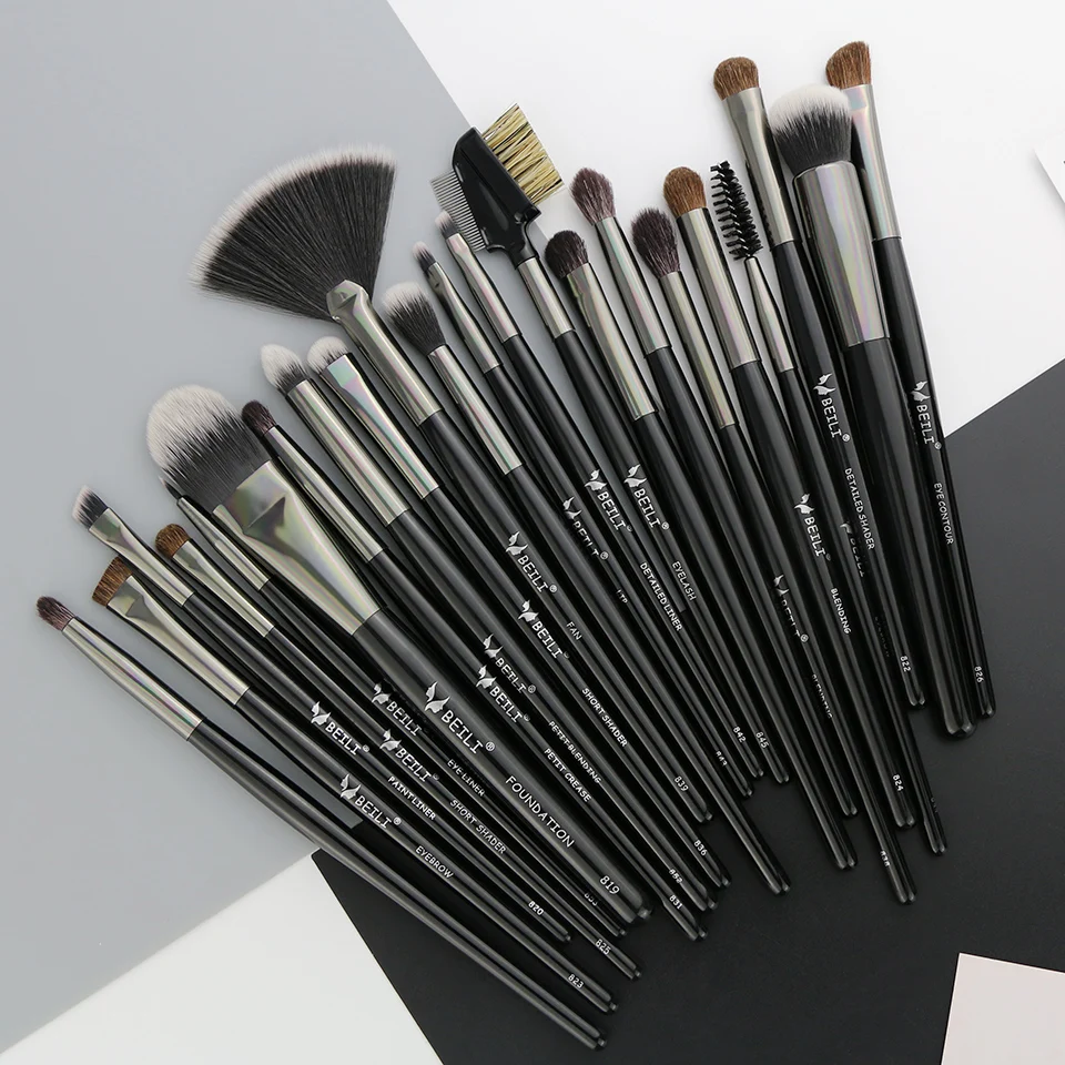 BEILI best seller brushes 35 cosmetic wholesale Soft Natural synthetic hair Eyeshadow Concealer Liner makeup brushes set