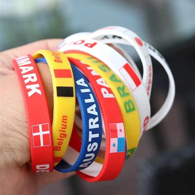 Russia Country Flags Sport Wristband Football Fans Silicone Bracelet Souvenir Gift making machine Guangzhou